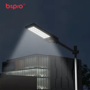 Bspro capteur d'éclairage routier lumières de mouvement waterpoof Ip65 300w tout en un lampadaire led solaire avec poteau