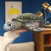 Peluche réaliste de tortue de mer en coton et polyester, coussin rembourré pour la décoration du canapé ou du lit