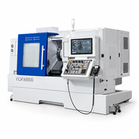 Mesin Bubut CNC Handemo TCK6050 Slant Bed Heavy Duty 6 Spindle 3 Axis Kontrol GSK 12 Stasiun Perkakas