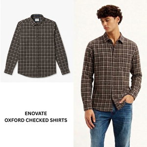Camisa de Algodón Oxford a Cuadros para Hombre, Corte Slim Fit, Casual y Formal, Manga Larga, Calidad de Exportación, Proveedor al por Mayor - Product Image 1