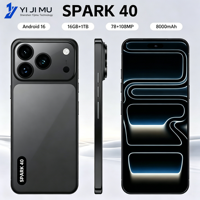 TECON 16G+1TB Android 16 Global 5G Téléphone 7.3 Pouces 2026 Dernier SPARK 40 Écran Perforé Plein Écran Deca Core 108MP Robuste