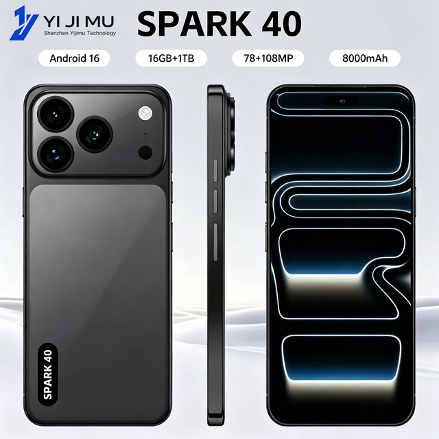TECON 16G+1TB Android 16 Global 5G Phone 7.3 Inch 2026 Latest SPARK 40 Perforated Screen Full Screen Deca Core 108MP Sturdy