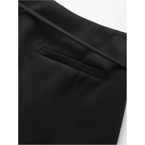 FOXA Women's Zip Up Skort Low Rise A Line Belted Mini Skirt Adjustable For Going Out - Product Image 5