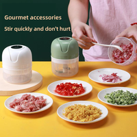 Multifunctionele Mini Elektrische Keuken Gereedschap Metalen Usb Mini Food Processor Voor Het Snijden Van Fruit En Groenten Inclusief Knoflook Ui