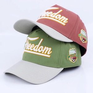 Gorra de Béisbol Deportiva de 6 Paneles, Estilo Vintage, Dos Colores, Bordado con Logotipo 3D, Unisex, Impermeable, de Pana, OEM - Product Image 2