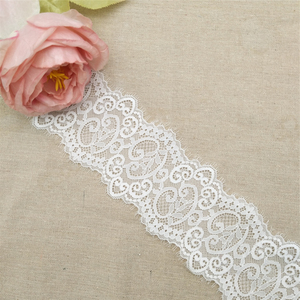 Nylon blanc cils dentelle garniture écologique classique et intemporel pour voiles de mariée robes sacs et décorations - Product Image 2