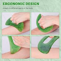 Outil de Massage Gua Sha en Résine Anti Cellulite avec Poignée Outil de Thérapie de Grattage Guasha pour Massage du Dos du Cou du Visage des Jambes