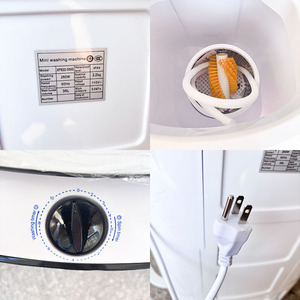 Z Kang Da 3In1 Mini Washer 7.5Kg Semi Automatic With Blue Light Cleaning For Laundry Shoes Water <b>Throwing</b> - Product Image 4
