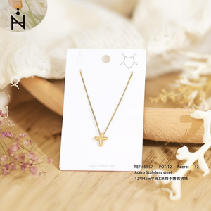 Angelina <b>Letter</b> X Pendant Necklace Gold Plated Stainless Steel Minimalist Everyday Wear 12x14cm <b>Box</b> Chain Fine Jewelry - Product Image 2