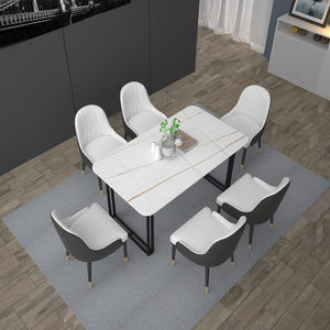 BOTON STONE Salle à <span class=keywords><strong>manger</strong></span> italienne de luxe Maison moderne <span class=keywords><strong>ardoise</strong></span> blanche <span class=keywords><strong>Manger</strong></span> dessus de salle à <span class=keywords><strong>manger</strong></span> en marbre - Product Image 2