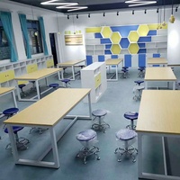 Bureau de lecture pour bibliothèque, tables de salle de lecture scolaire simples, belles et de bonne qualité
