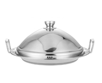 Tajine marocain avec poignées et couvercle en acier inoxydable, ensemble de casseroles de cuisson, ustensiles de cuisine, Tajine Maroc, marmites à soupe et à bouillon