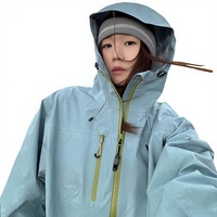 Veste unisexe Kongshan Yu à coque rigide, imperméable, coupe-vent, à capuche, trois-en-un, pour l'alpinisme et les activités de plein air, fermeture éclair, tissu T800, couleur unie