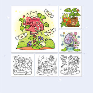 Transfrontaliero A5 Secret giardino libro da colorare per adulti e bambini che disegnano scarabocchi antistress per la casa o l'ufficio - Product Image 2