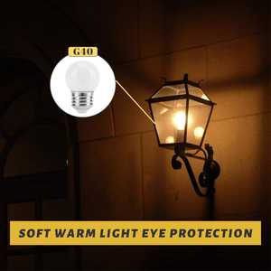 4 Pack <b>G40</b> 2 Watt 2700K Warm Light <b>Bulbs</b> 15 Watt <b>Bulbs</b> 2200K CCT for Healthy Sleep E26 Base for Baby Nursery Bedtime DC Power - Product Image 6
