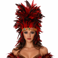 Tenue de défilé de Samba, Costume de Showgirl, Vêtements de performance pour concours de danse, Accessoires de scène de carnaval, Coiffe de festival à plumes