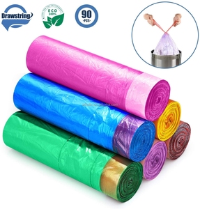 Sacs à ordures imprimés personnalisés avec cordon de serrage Matériaux recyclables ou biodégradables durables et solides pour l'emballage de la maison et du bureau - Product Image 2