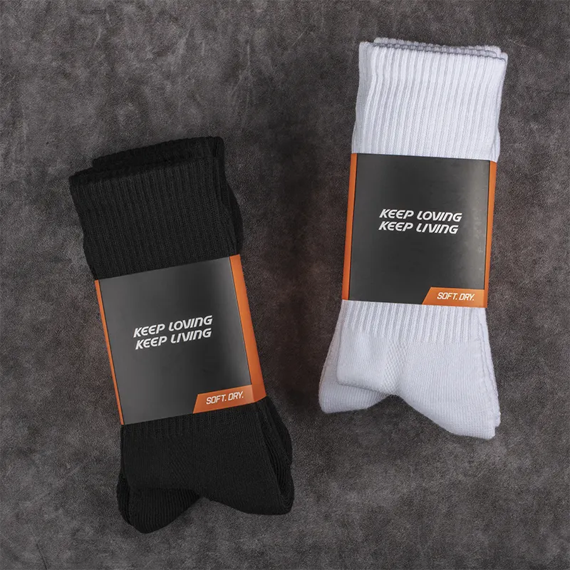 Calcetines deportivos para hombre y mujer, calcetines deportivos personalizados lisos para correr, calcetines felices de punto al por mayor, calcetines con agarre