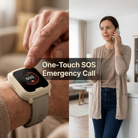 Orologio SOS per Anziani con Rilevamento Cadute, Braccialetto GPS 4G LTE, Monitoraggio Frequenza Cardiaca, Smartwatch per Anziani (Vendita all'Ingrosso)
