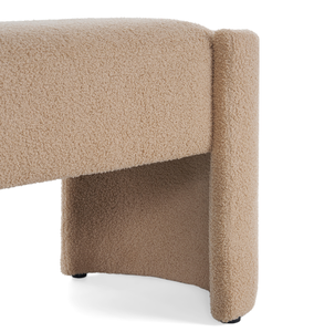 Banco Otomano Moderno, Elegante y Sencillo, de Forma Alargada, Color Camel Claro, para Dormitorio y Sala de Estar - Product Image 3