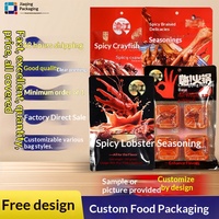 Sachets d'emballage refermables à fond plat pour chewing-gum, aliments en conserve, assaisonnements, base de fondue, emballage alimentaire personnalisé avec fermeture éclair
