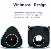 Tunnels pour chats avec tente cube et jouets interactifs pliables à trous de regardement pour chatons et chiots