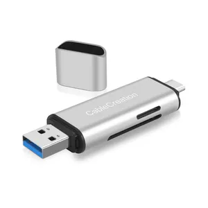 CableCreation SD Card Reader Type-C USB 3.0 OTG Memory Card Adapter Portable 2 Slots with Thunderbolt 3 Laptop Galaxy S20