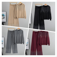 Ensemble de sport décontracté pour femme Printemps/Automne – Veste à capuche et pantalon amples anti-plis