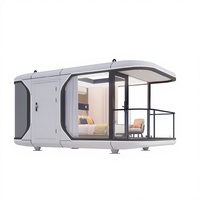STAR CABIN Maison préfabriquée modulaire moderne en conteneur entièrement meublée, villa mobile étanche, mini-cabane spatiale modèle X3