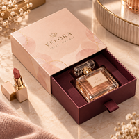 Boîte à tiroir rigide de luxe personnalisée en carton artistique avec dorure à chaud pour palette de maquillage