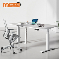 Elevate Desk Workspace - Cadre de bureau assis-debout premium à double moteur et trois niveaux avec automatisation fluide et mémoire personnalisée
