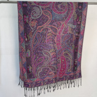 Châle Pashmina personnalisé pour femmes Écharpe tissée Doux Soyeux Réversible Paisley Vintage Jacquard Wrap Avec Gland