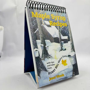 Livre de recettes personnalisable, cahier plat relié par bobine avec séparateurs à onglets et pages enduites laminées brillantes pour la cuisine - Product Image 1