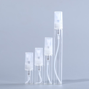 Wholesale Premium 2 ml 3ml 5ml 10ml Small <b>Perfume</b> Atomizer Vials <b>Sample</b> Round Glass <b>Perfume</b> Test <b>Bottle</b> with Plastic Spray Pump - Product Image 1