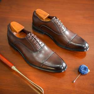 Nouvelles Chaussures Oxford en Cuir Imperméables pour Hommes, Style Britannique Décontracté de Luxe, Fabriquées à la Main, Idéales pour Mariage, Bureau et Tenues Professionnelles - Product Image 3