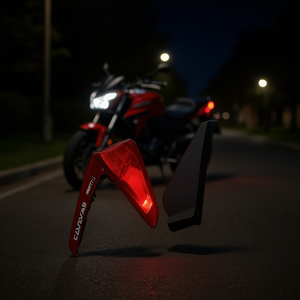 Luz Trasera Calavera Crv17-19 Ext L P0593 para Motocicleta, Sistema de Iluminación de Repuesto Trasero, 1 Lente Roja, Cubierta Negra, Nuevo - Product Image 2