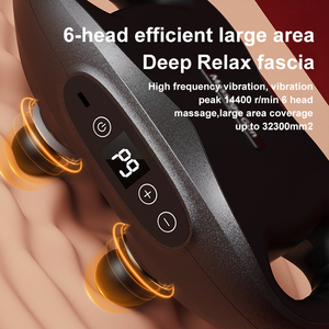 ปืนนวด 6 หัว นวดเนื้อเยื่อลึก 6 โหมด 20 ระดับความแรง เครื่องนวดไฟฟ้าไร้สายสำหรับบรรเทาอาการปวดกล้ามเนื้อทั่วร่างกาย OEM - Product Image 4
