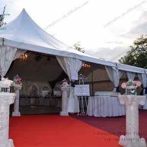 2025 giá rẻ bán buôn Trắng PVC thời trang đám cưới chùa Đảng Lều tùy chỉnh thực hiện ngoài trời lãng mạn khung nhôm sự kiện lều - Product Image 1