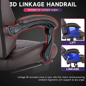 Chaise de jeu promotionnelle 2026 à prix abordable, chaise de jeu ergonomique avec accoudoirs articulés en cuir PU pour salle de jeu d'adolescents - Product Image 4