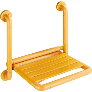 Meiruide Wall Mounted <b>Folding</b> Bathroom <b>Stool</b> With Handrails 250 Jin Load Capacity For Elderly And Disabled Showering Support - Product Image 3