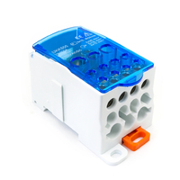 Caja de Distribución de Energía Unipolar UKK 500A 690V, 1 Entrada, 11 Salidas, Barra Colectora de Montaje con Tornillos, Bloque de Terminales Eléctricos