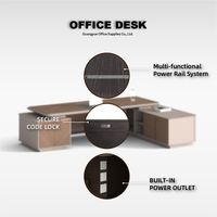 Bureau de direction avec un design minimaliste moderne et un rangement fonctionnel pour les espaces de travail professionnels