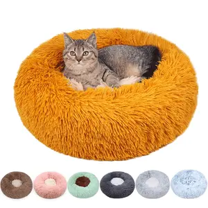 Kediler köpekler yatak sevimli kabarık yumuşak yıkanabilir lüks büyük konfor rahat sakinleştirici Pet yatak ve aksesuarları köpek ve kedi için