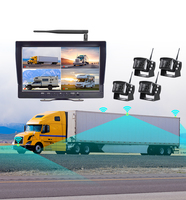 Sistema de Cámara de Marcha Atrás Inalámbrica de 2.4G para Camiones, Monitor IPS de 10 Pulgadas con Cámara IR Impermeable IP68 para Vehículos Comerciales