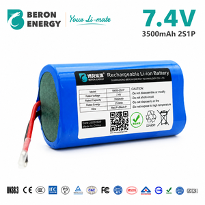 Batterie lithium-ion rechargeable personnalisée OEM 18650 2S1P 7,4 V 3500 mAh pour mini machine à brouillard portable pour la photographie - Product Image 1