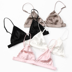 16 millimetri <span class=keywords><strong>Triangolo</strong></span> Sexy di Biancheria Intima di Seta di Seta Della Biancheria Del <span class=keywords><strong>Reggiseno</strong></span> Set Impacco di <span class=keywords><strong>Pizzo</strong></span> Donna Naturale 100% Del <span class=keywords><strong>Reggiseno</strong></span> di Seta - Product Image 2