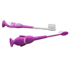 Brosse à dents manuelle pour enfants, motif pingouin de dessin animé, poils colorés haute densité - Product Image 4