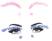 Diamant visage yeux maquillage larmes ongles bijou autocollant tatouage temporaire INS inspiré bijoux