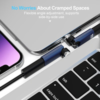 Adaptateur USB-C magnétique rotatif à 540 degrés, 240W PD 3.1, charge rapide, connecteur Type-C, embout magnétique pour ordinateur portable, téléphone, tablette