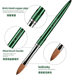 Pincel de Uñas Acrílico Kolinsky Profesional de Alta Calidad para Uso en Salones de Belleza, Proveedor de Uñas con Logotipo Personalizado - Product Image 4